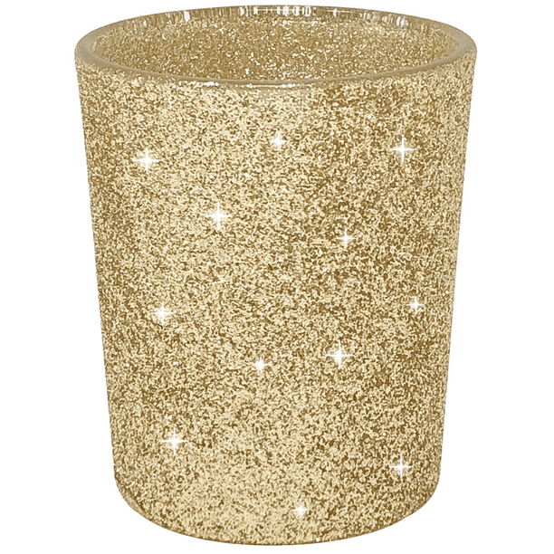 Set of 2 Sparkly Gold Ombre Vegetable Based Candle